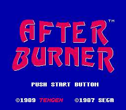 After Burner title screenshot
